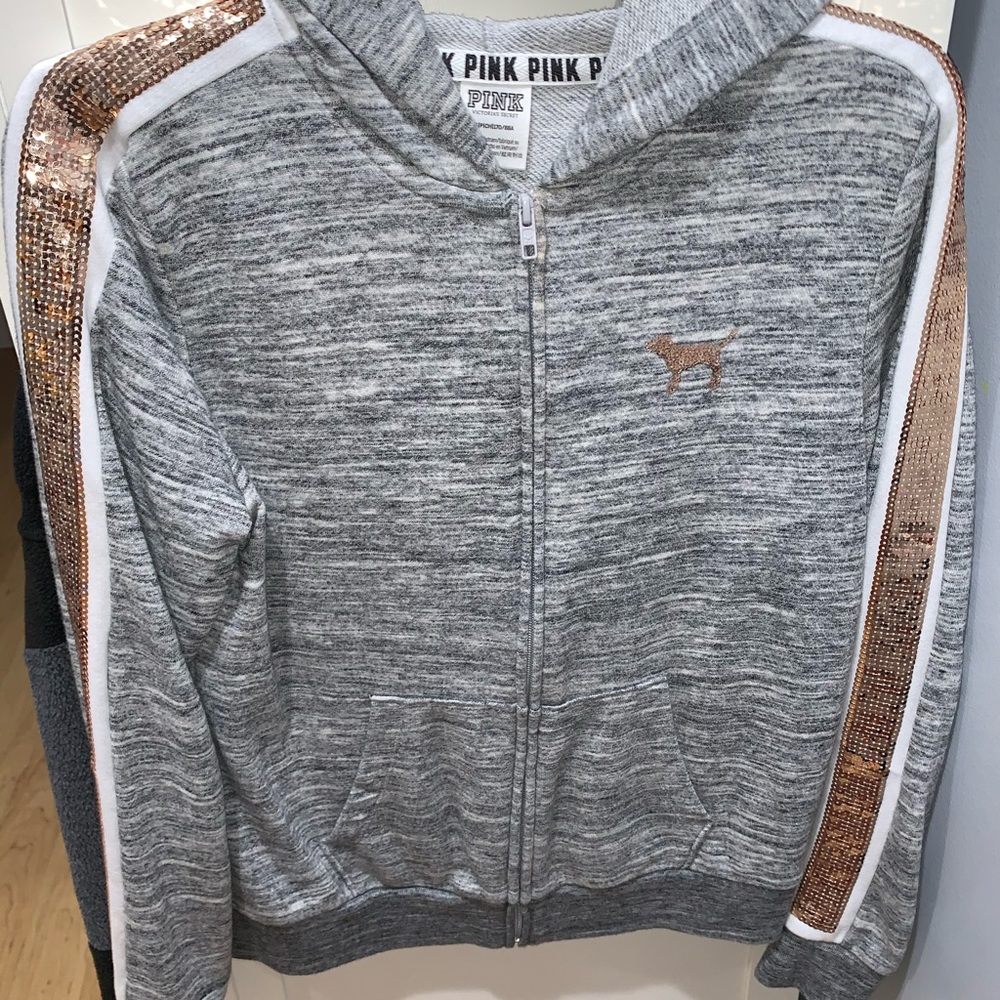 pink zip up